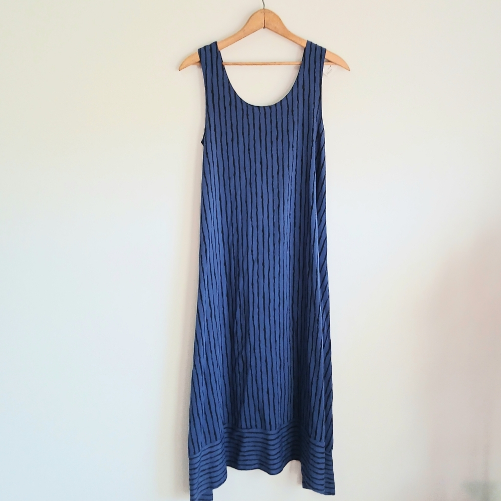 NWT- M x MATTHILDUR -Icelandic-Handmade -Blue and Black -Sleeveless-dress-Size M - Picture 11 of 13